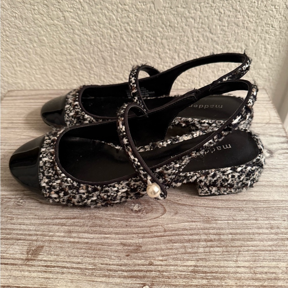 Black and White Tweed Women's Shoes